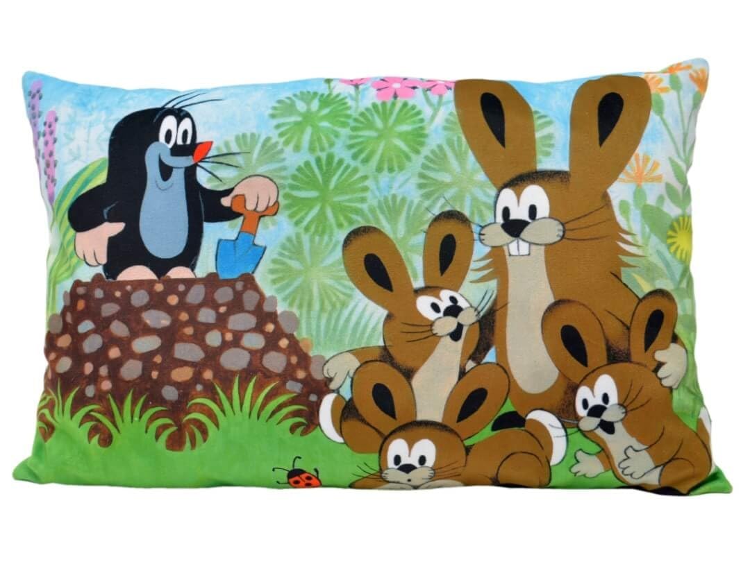 MU BRNO Maulwurf Kissen 45x30cm - Kinderkissen Mit Beliebtem Zeichentrick-Motiv