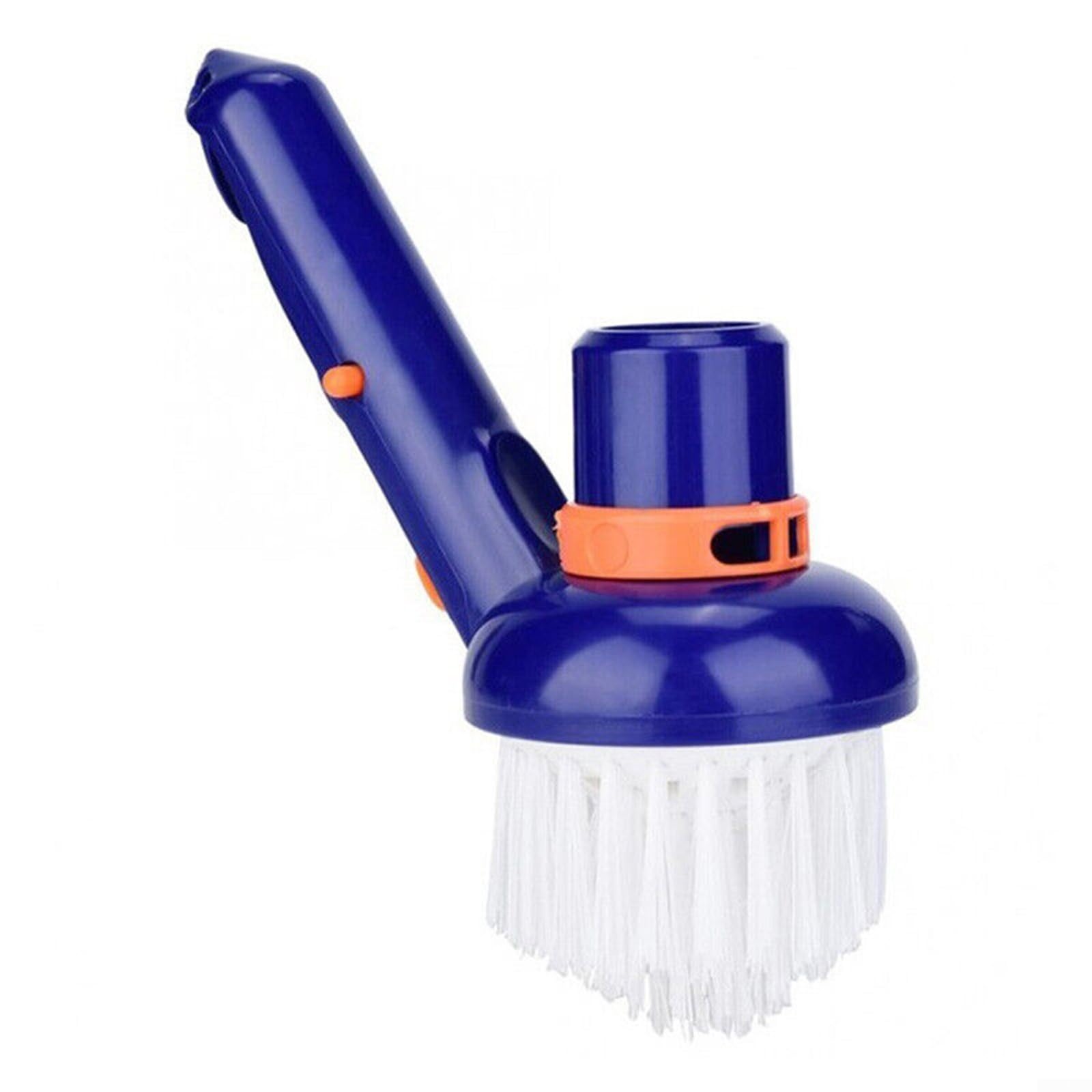 Posheliox Swimming Pool Brush with Small Suction Head,and Vacuum Cleaner Attachment, Nylon Bristles, Fits Most Standard Poles,for Effective Wall and Floor Cleaning