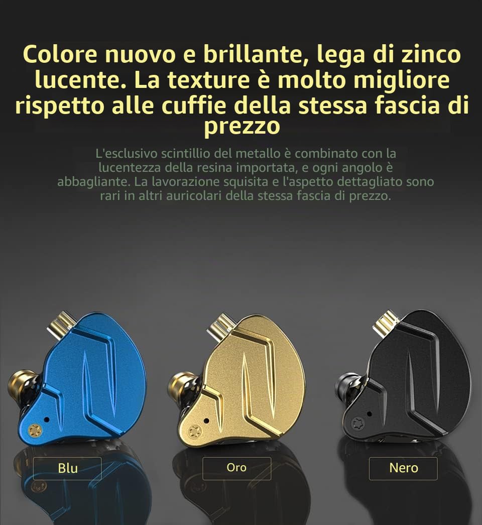 KZ ZSN PRO X Cuffie IEM Auricolari Dual Driver In-Ear Monitor 1BA 1DD Auricolari Cablati HiFi per Gaming su Telefono Computer Tablet