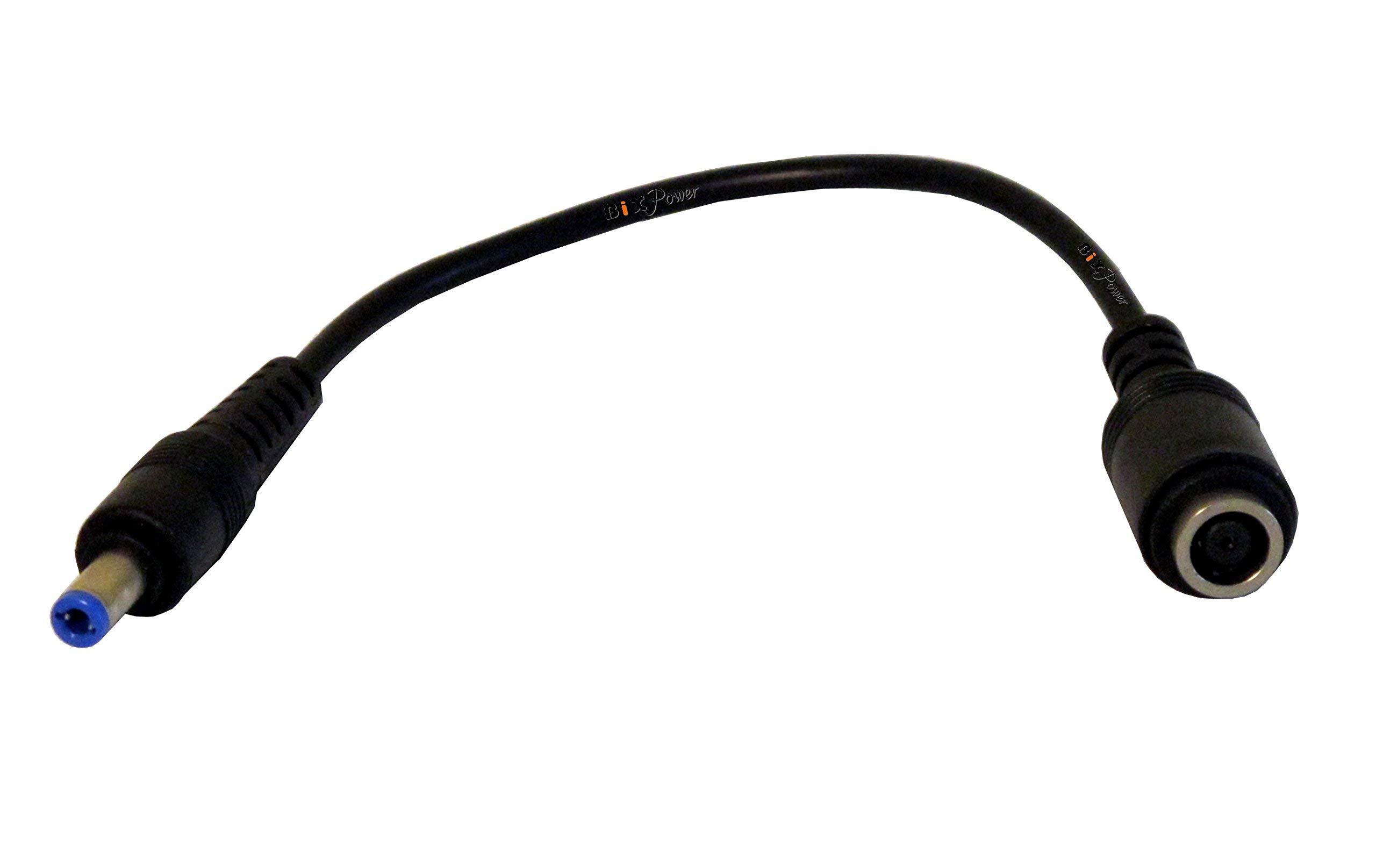 BiXPowerX75 Dongle Connector Converter - 7.4 X 5.08mm Female to 5.5 x 2.5mm Male Connector with 16AWG Wires