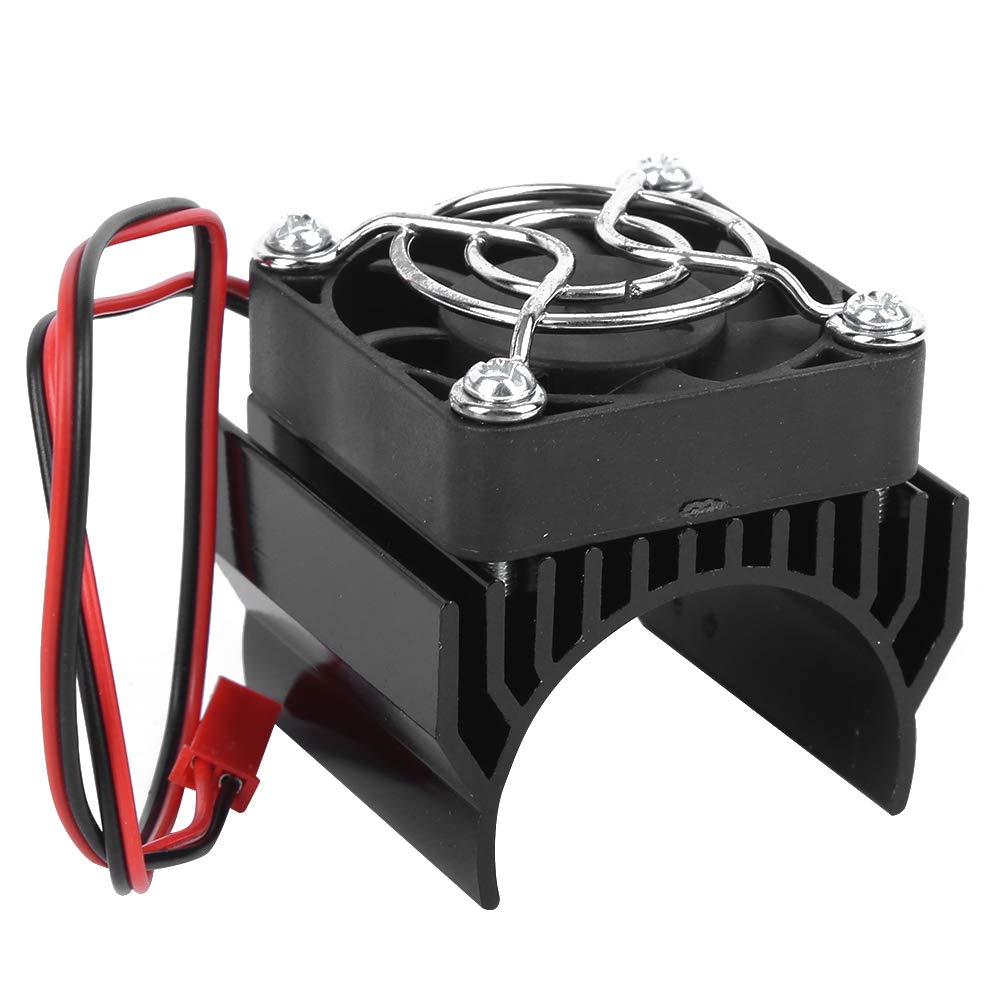 Keenso Black Rc Heat Sink Cooler, 36Mm Diameter Heat Sink Cooler Heat Fin For 1/10 Rc Car 540/3650/3660/3670 Motor(Black) Car Parts Model Toys