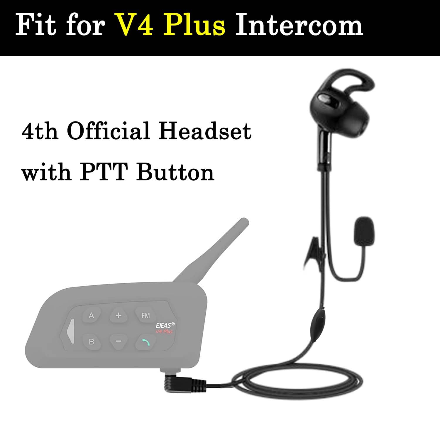 PPT - Auriculares de árbitro con conector redondo de 3,5 mm, auriculares con botón de presión para hablar para 4º oficial, auricular apto para radio V6 V4 FBIM Football Coach Intercom