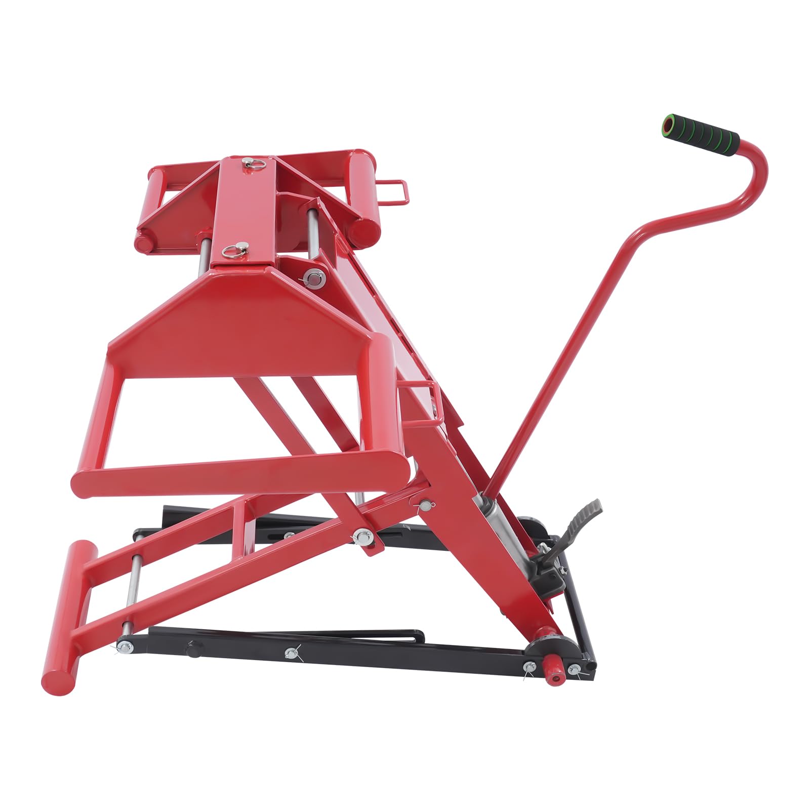 Hydrauliczny podnośnik do traktora, udźwig 350 kg, regulowany ruchomy podnośnik do kosiarki, wysokość podnoszenia 64,5 cm, podnośnik do kosiarki ogrodowej, ATV, konserwacji i wymiany noży