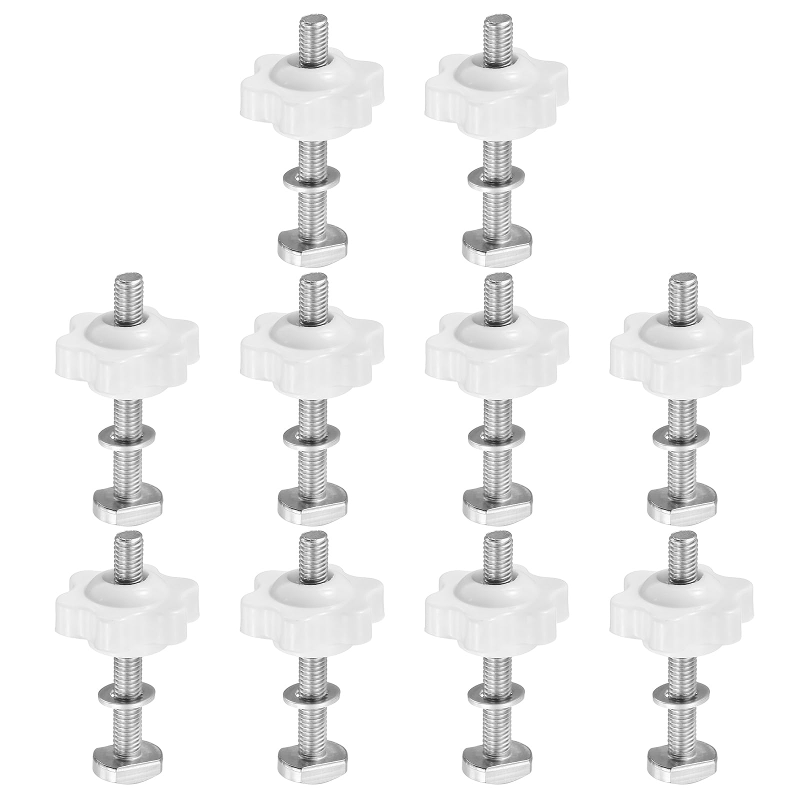 Pernos de carril T M5 con tuercas de estrella PATIKIL para fijación de guías en taller de carpintería 8