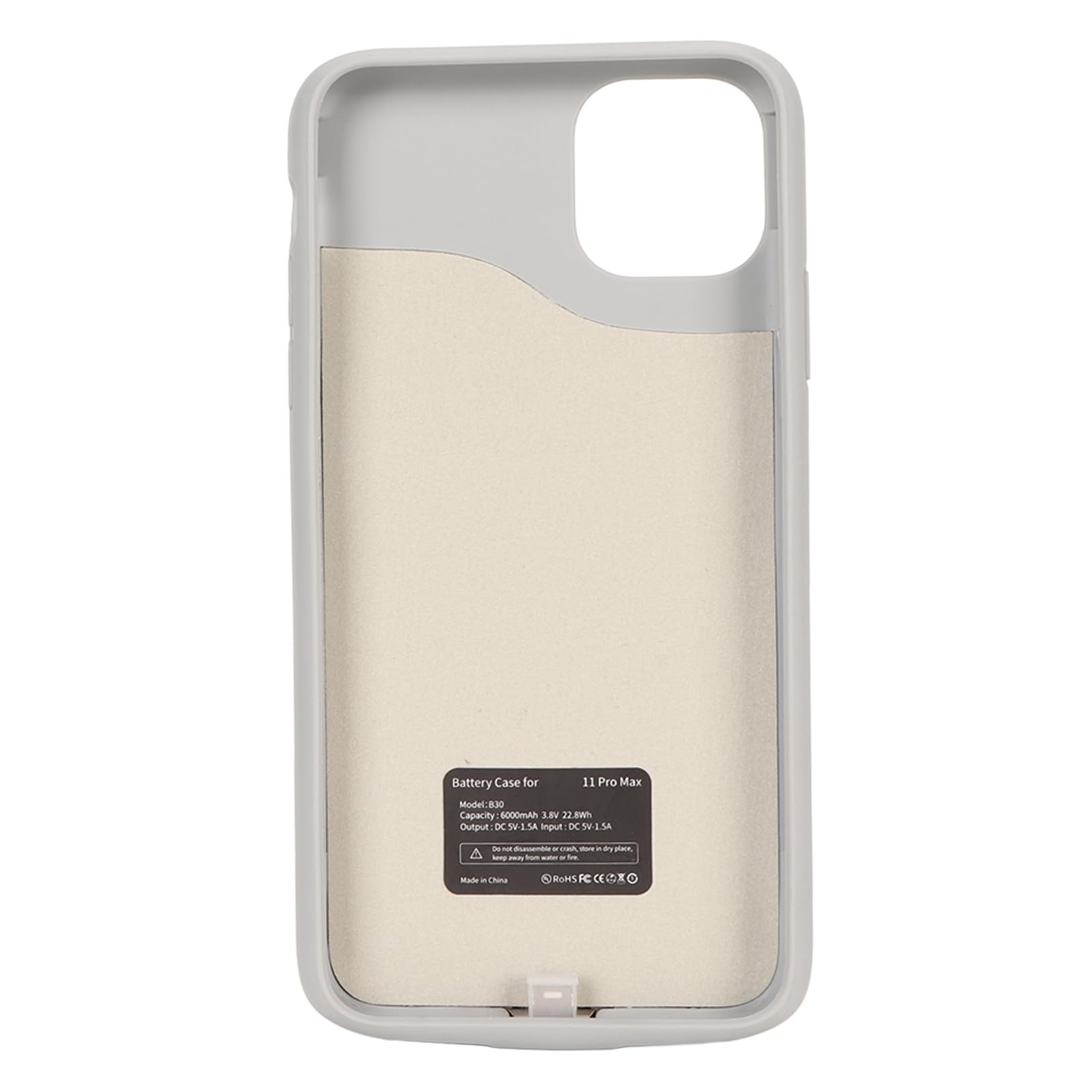 Custodia Batteria per Telefono IOS 11 Pro , Custodia di Ricarica Sottile da 6000mAh Batteria per Telefono IOS 11, Cover Protettiva di Ricarica Estesa da 6,5 ​​Pollici (Blu)