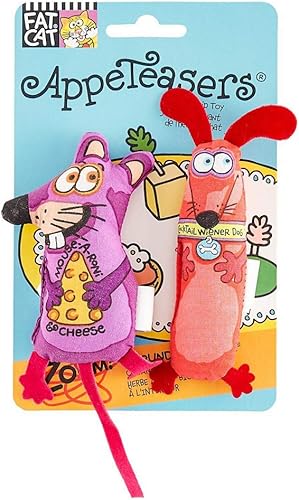 Doskocil Bamboo Pet CAM650027 - Paquete de 2 juguetes para gatos con hierba gatera