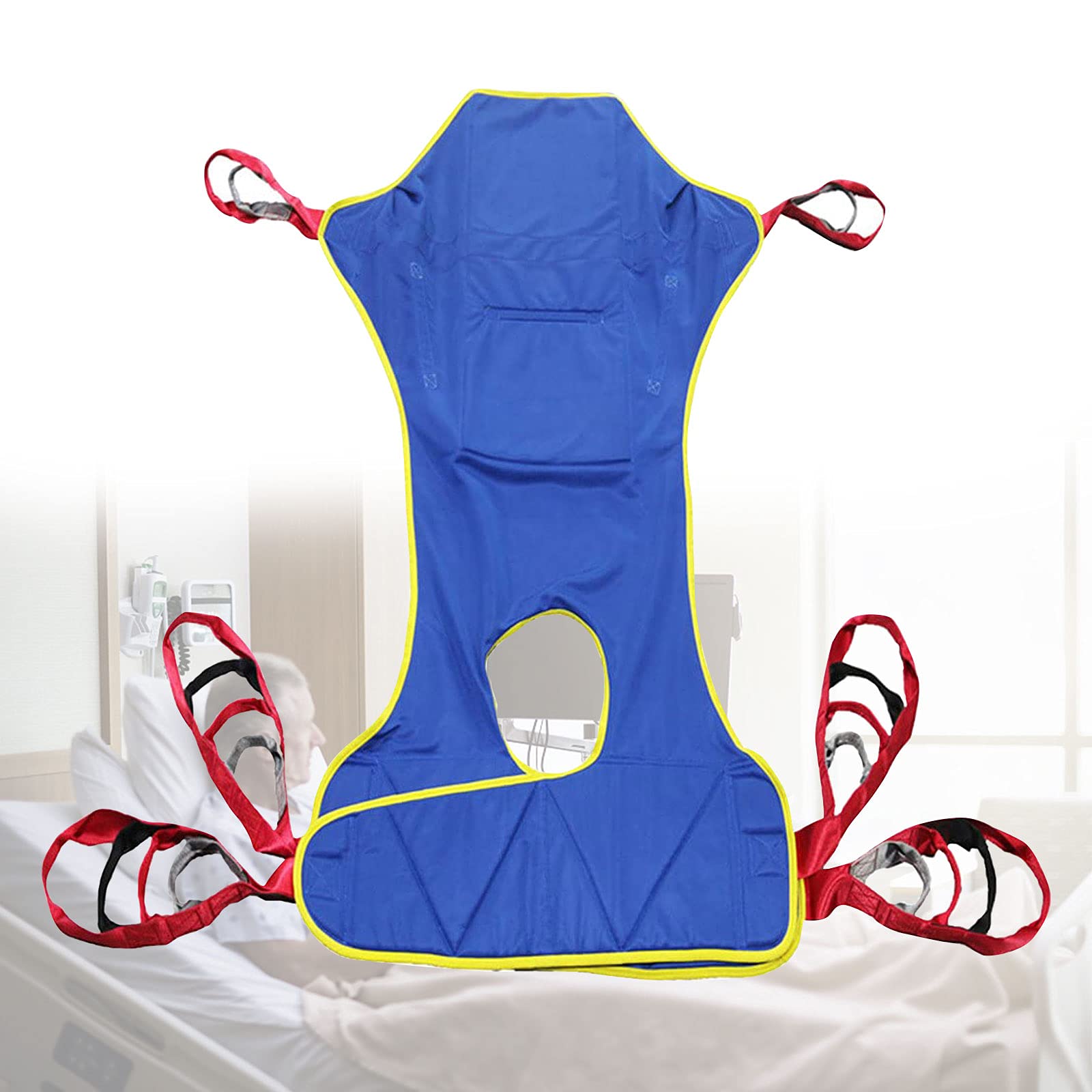 Eslinga de elevación para Pacientes, Equipo de cinturón de Transferencia médica con Soporte para la Cabeza y asa, Eslinga de elevación de Cuerpo Completo para hospitales, hogares y residencias de an