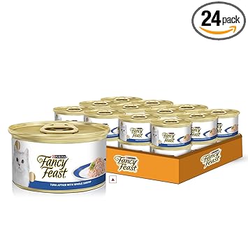 Purina Fancy Feast Tuna Affair with Whole Shrimp Wet Cat Food Pack of 24 X 85g Cans (4 Cans Free with 20 Cans)