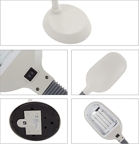 Miniatura 3 de Bedford Home Lámpara de pie - Lámpara de luz solar natural de espectro completo con cuello flexible - Luz de lectura, manualidades, estudio y