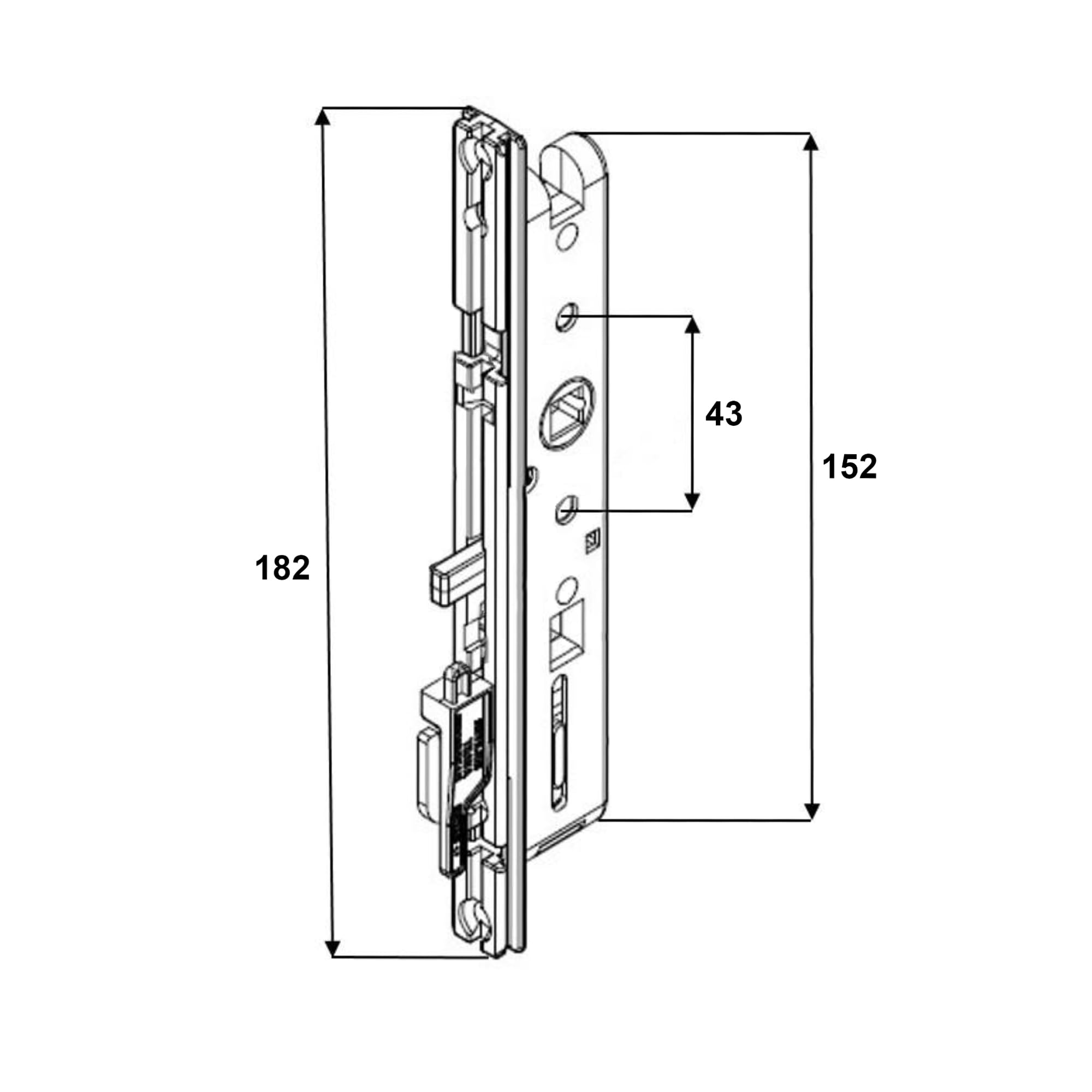 Serrure pour coulissant Technal modèle GY3700