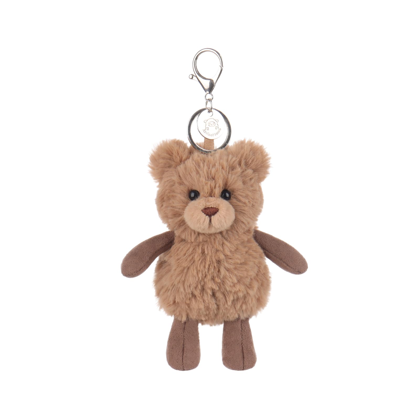 Apricot Lamb Summer Bear Soft Stuffed Plush Keychain Keyring Toys 4.5"