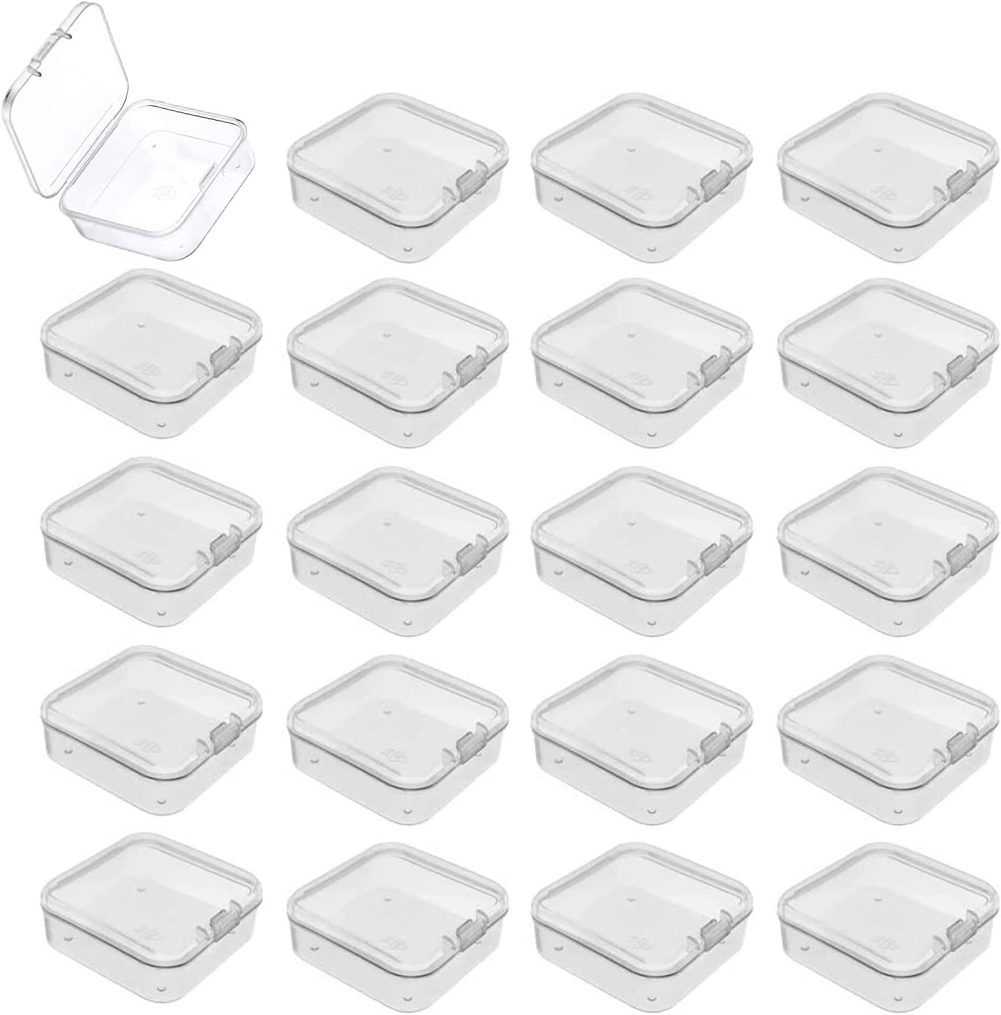 Gebildet Lot De 4 Boîtes De Rangement Plastique Transparent Pour Petits Objets Et Bijoux