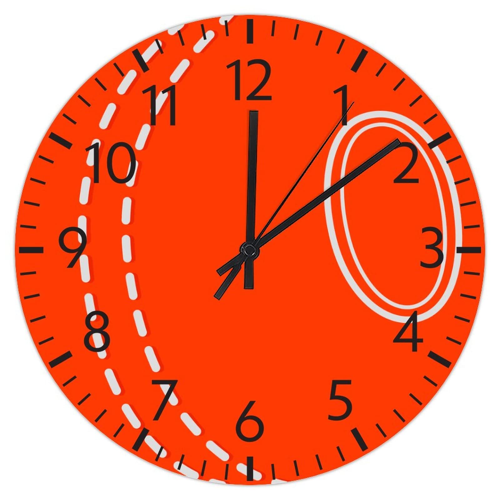 Horloge murale géante de cricket ronde en PVC 30 cm silencieuse pour salon