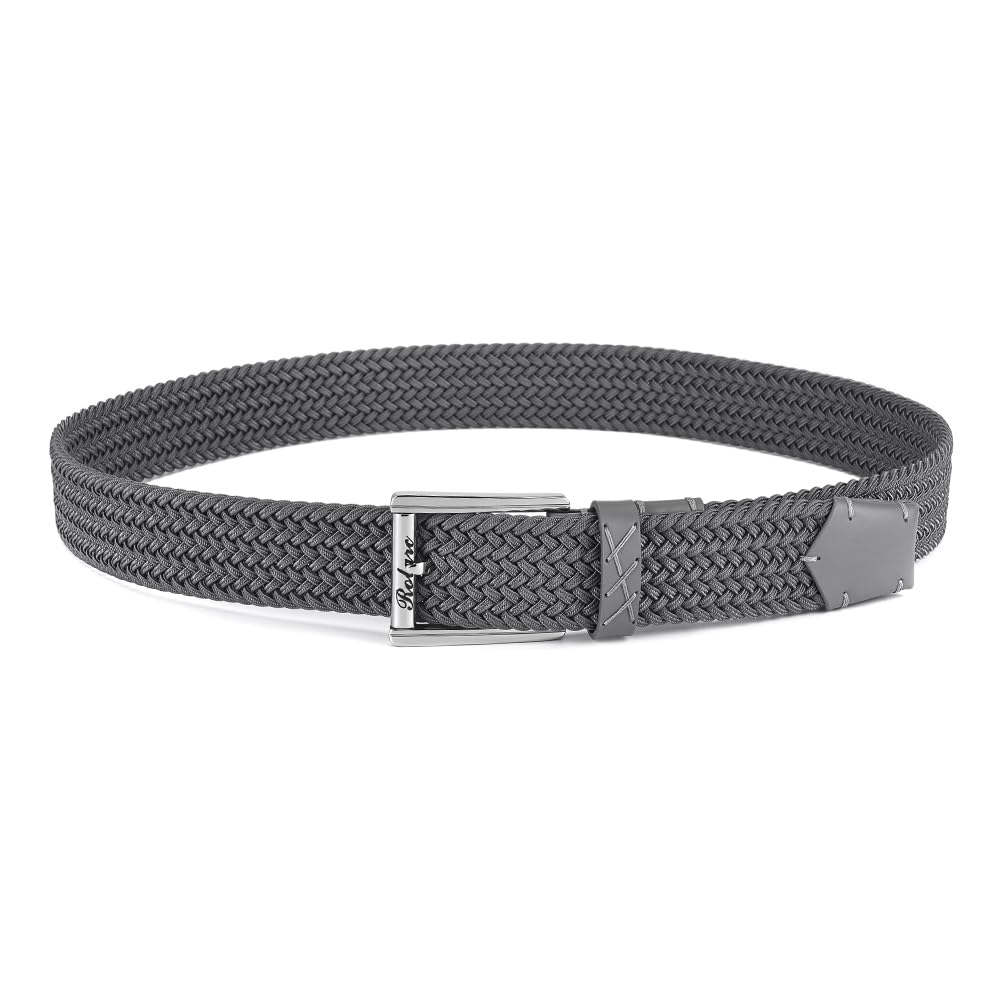 Ceinture de golf tressée pour homme avec boucle en acier élastique 3,5 cm