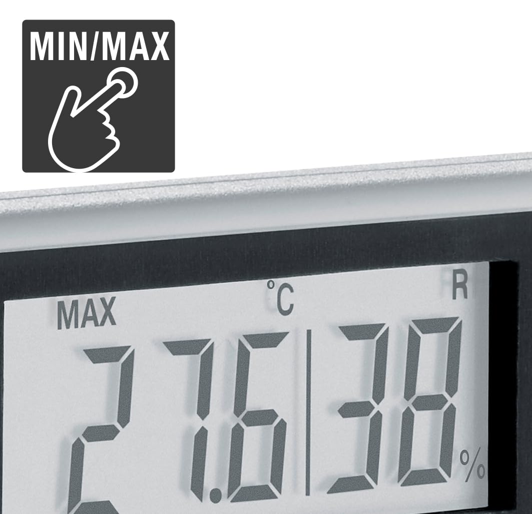 Laserliner Higrómetro digital con indicador de punto de rocío, ClimaPilot, medición precisa de humedad y temperatura, memoria mín/máxima, sensor rápido