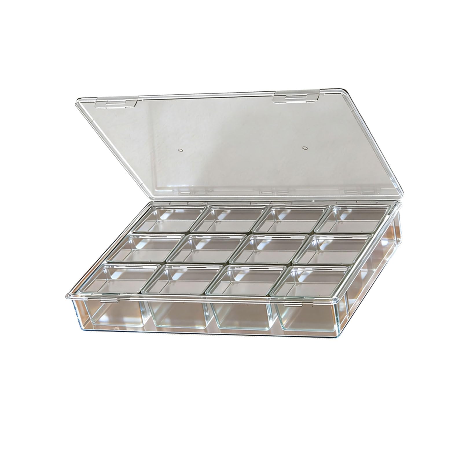 Hdoytxxm Add 12 Small Parts B Extra Large Transparent Utility Box For Workshop Garage Or Home Use Features Sturdy Pp Materials And Secure Closure Compartment Tool Storage Box