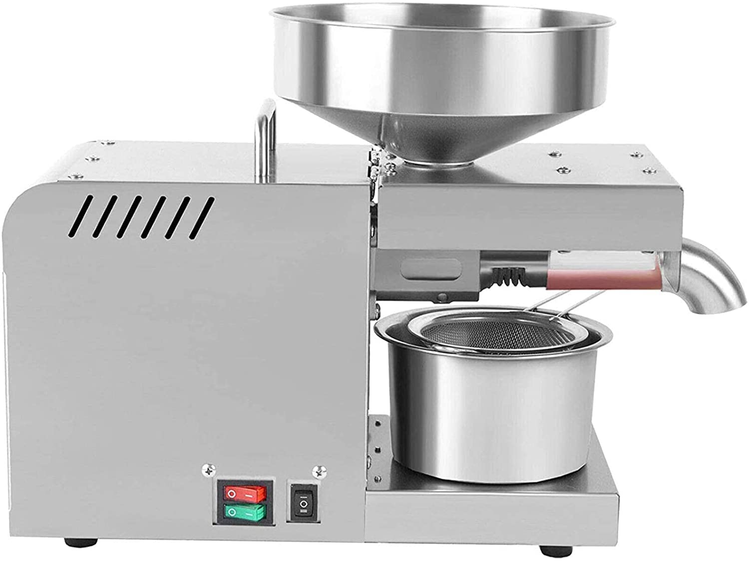 Aserzenith 1 Automatic Oil Press Machine 610 W Home/Commercial Extractor Oil Expeller For Avocado Coconut Olive Flax Peanut Seed Canola Sesame Sunflower