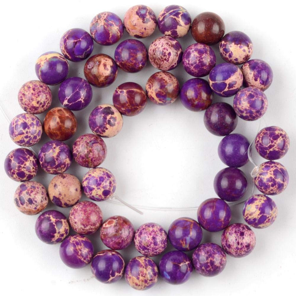 YELVQI Bellissimo 4 * 13mm Natural Sediment Jaspers Stone Imperial Tube Colonna Forma Scopata Perline Perline per Gioielli Fai da Te Che Fa Accessori Braccialetto (Color : Blue Purple, Size : 4x13mm