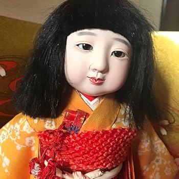 市松人形　東光　徳茂　１２号　４２ｃｍ　昭和３０年代　人毛　縮緬着物 市松人形 東光 徳茂 12号 42cm 昭和30年代 人毛 縮緬