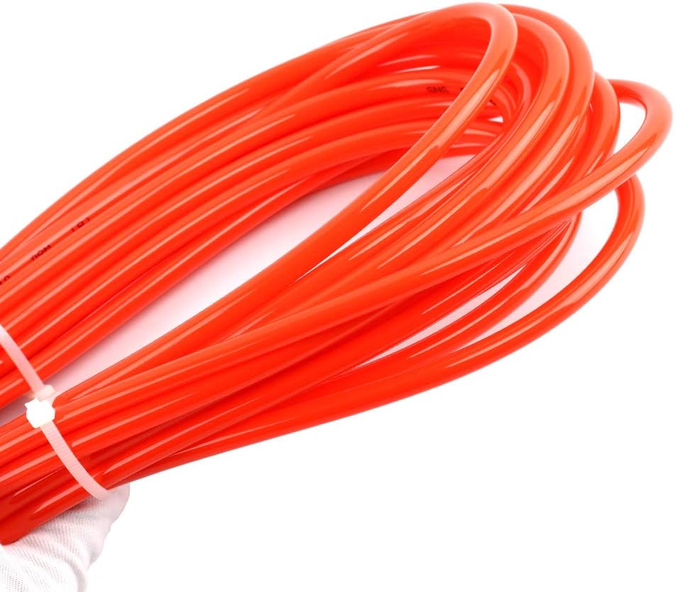 SNS Pneumatic Od 1/4" 10 Meters Orange Color PU Pneumatic Air Tubing Pipe Hose for Air line or Fluid Transfer