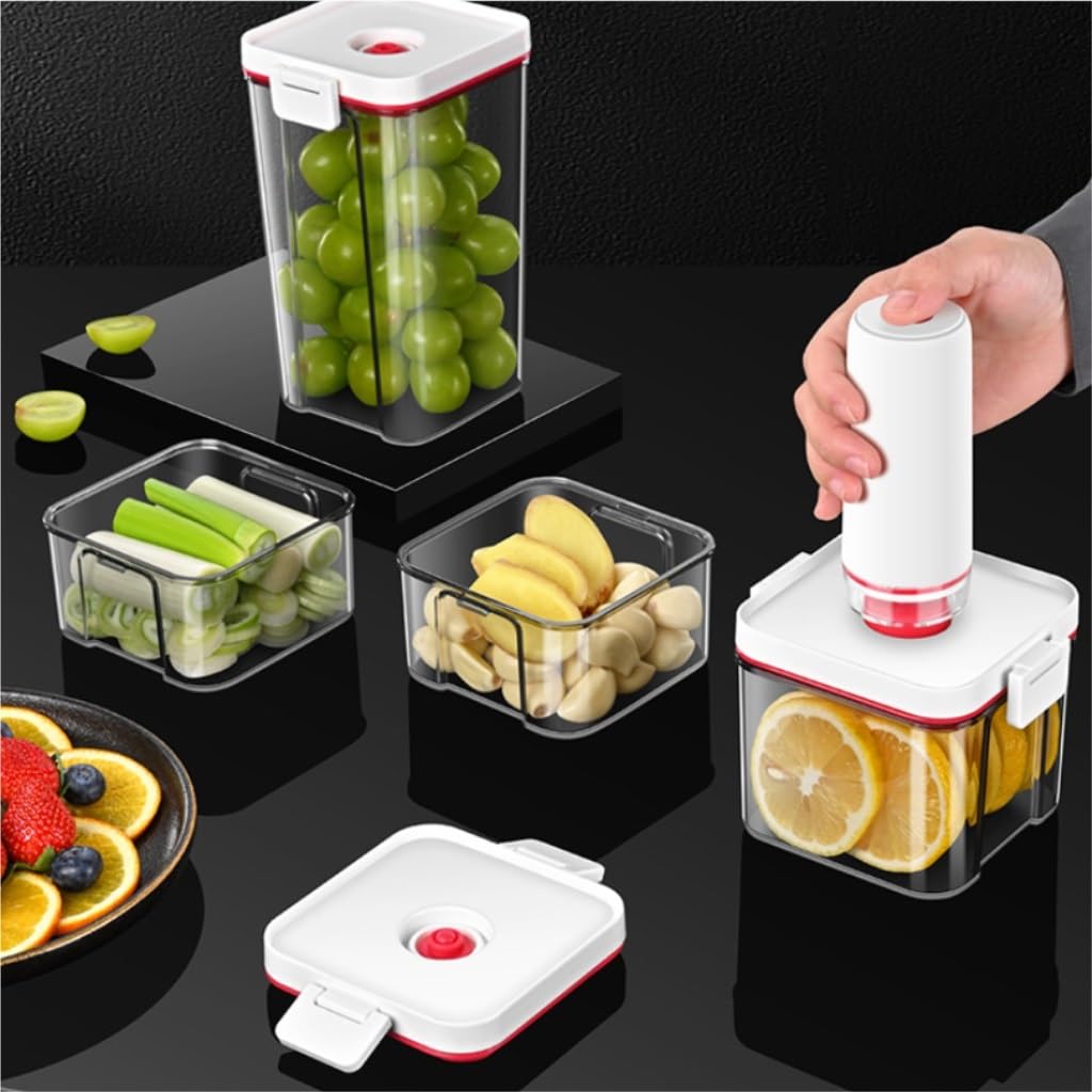 Recipientes para Alimentos Caja de conservación al vacío, caja eléctrica sellada, caja for el frigorífico de frutas, caja for almacenar granos varios de cocina para Refrigerador Frutas Vegetales ( Col