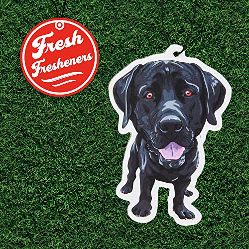 Image of Dog Car Air Freshener 4 Pack Labrador Scented With Premium Oils By Fresh Fresheners
