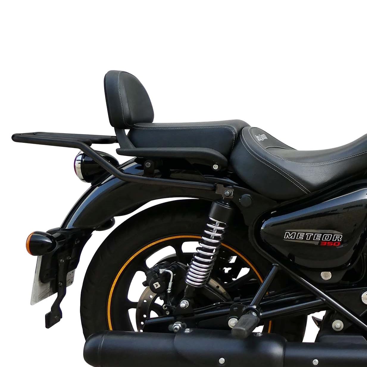 Spaan - Porte Bagages Acier Tubulaire Compatible avec Royal Enfield Meteor 350, Noir