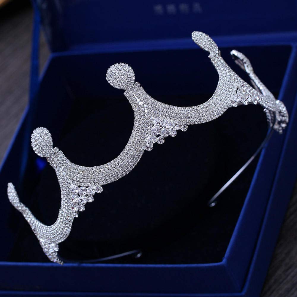 Tiara Ruinuo 316L'Alliage Brillant Coiffe La Couronne Argent Femme Fée Simple Fashion Mariage Accessoires Cheveux Serre-Tête Vintage Cadeau Parti