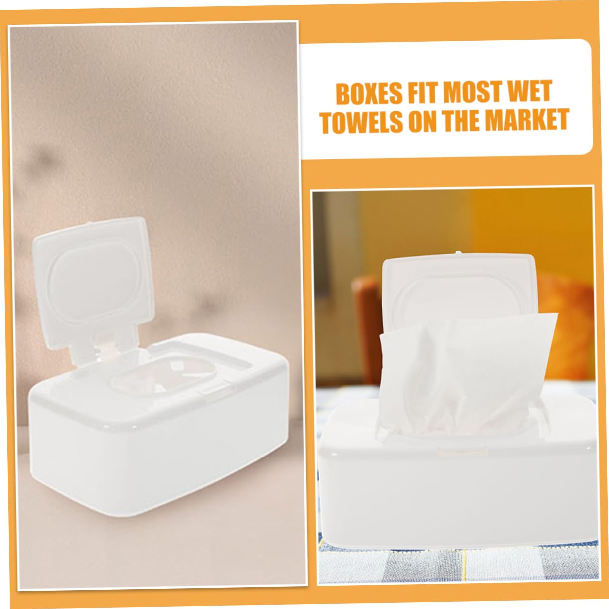 MAGICLULU Lot De 5 Boîtes De Rangement Portables pour Lingettes pour Bébé Distributeur De Mouchoirs Étui en Polypropylène Accès Facile Design Moderne 3 Pièces X 5
