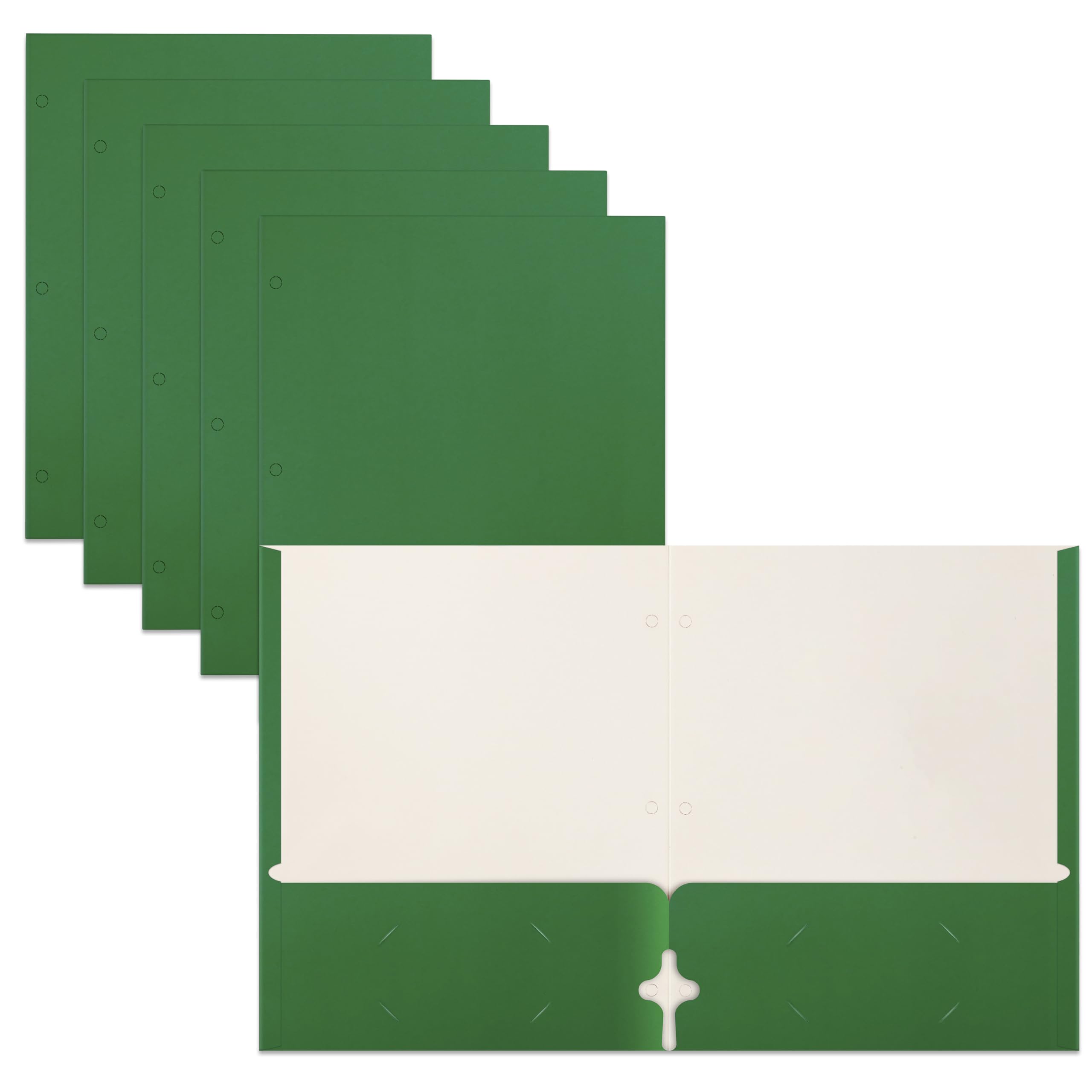 Better Office Products Two Pocket Portfolio Folders, 50-Pack, Green, Letter Size Paper Folders, 50 Pieces, Green, Paper folders with Pockets
