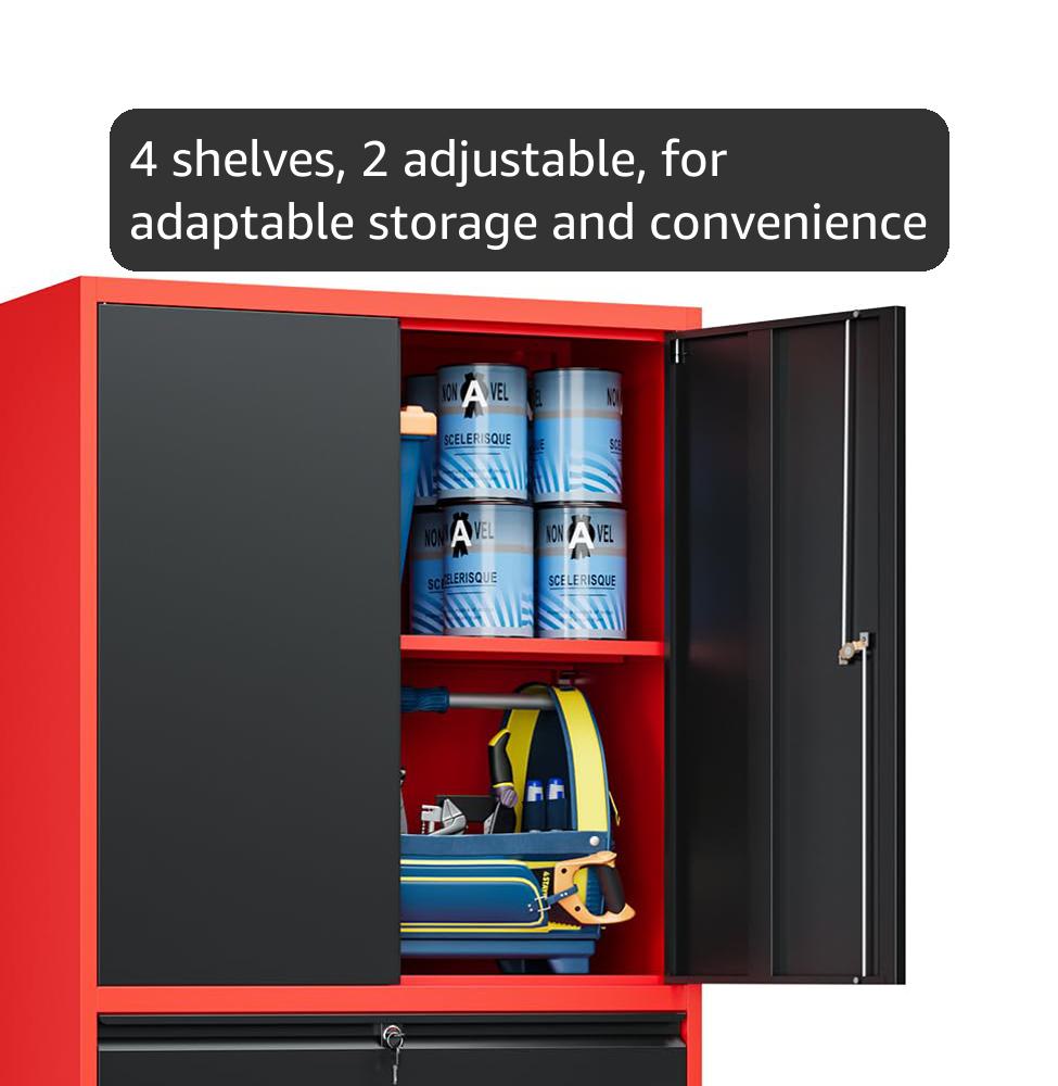Amazon.com: Yizosh Metal Garage Storage Cabinet with Locking Doors