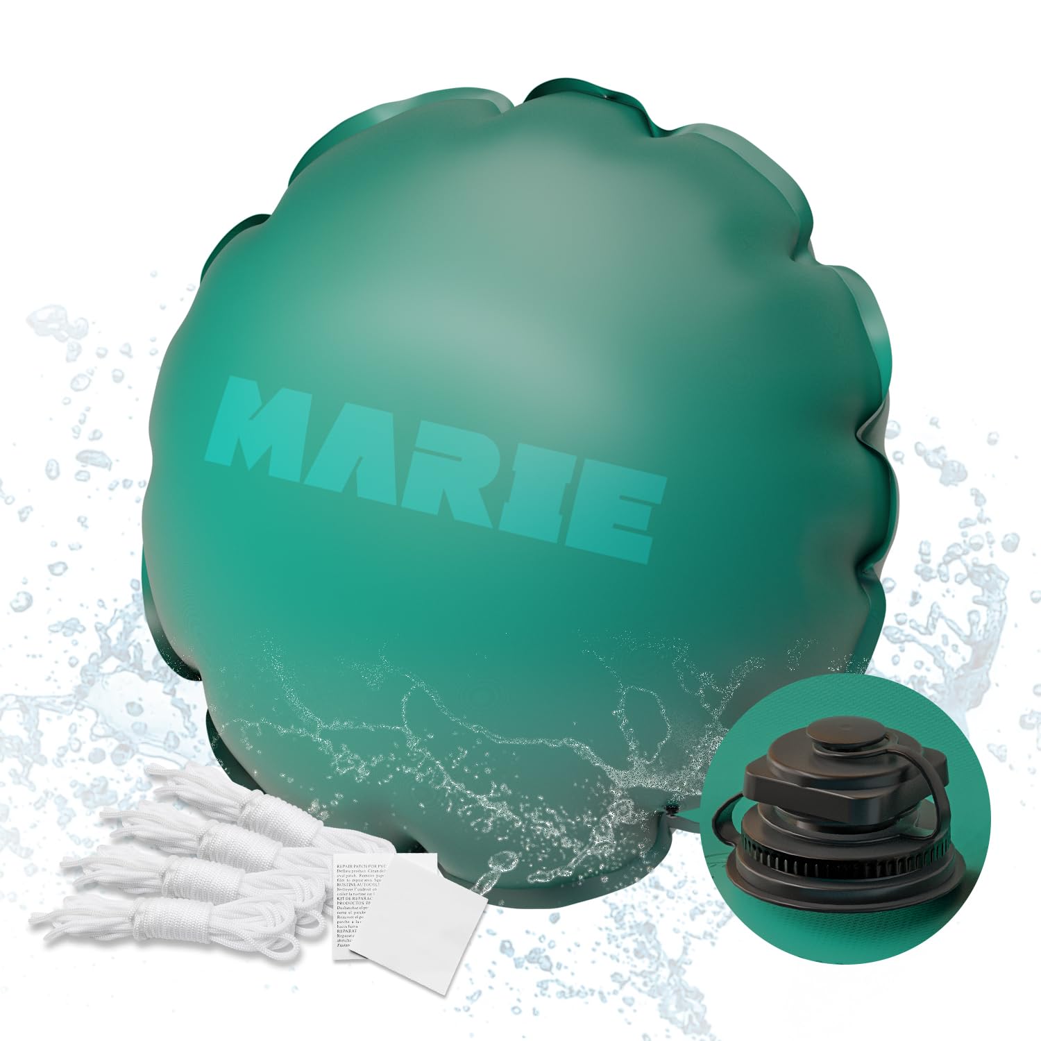 MARIE Poolkissen Winter 3m für Ø300-400 cm Pools, XXL Pool Winterkissen rund, Luftkissen Pool Kissen Winterfest, Poolpolster Pool Abdeckung Kissen Doppelnaht, Chlorbeständiges Überwinterungskissen