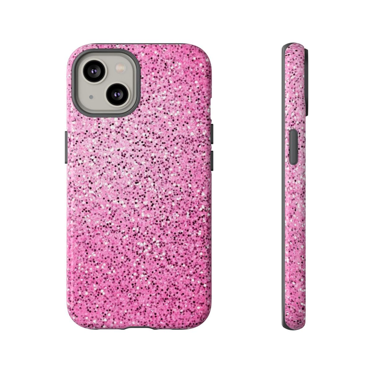 Coque rigide iPhone 14 antichoc et scintillante rose haute brillance - 5