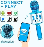 Vista 3 de Move2Play, Karaoke Star para niños, micrófono para niños, Bluetooth + 15 rimas precargadas, juguete para niños y niñas, regalo para 2, 3, 4, 5, 6+