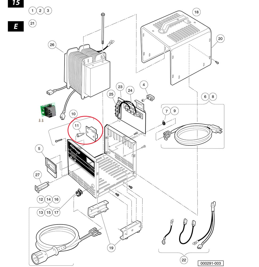 Golf Cart Power Driver 3 Relay Board Assembly | PD3 Charger Relay Repair kit for Club Car 2004+ Replace#103428701 26560 26580