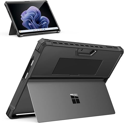 MoKo Funda compatible con Microsoft Surface Pro 9 Pro 9 5G de 13 pulgadas 2022 funda protectora todo en uno con correa de mano y compatible con