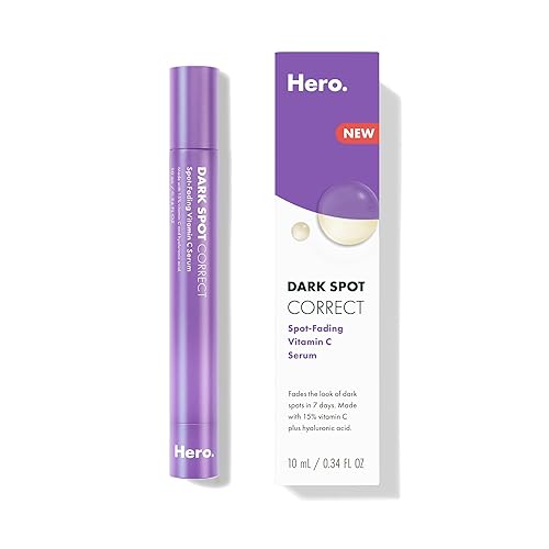 Hero Cosmetics Dark Spot Correct Spot-Fading 15% Vitamina C más suero de ácido hialurónico. Mejora el aspecto de las marcas posteriores a las