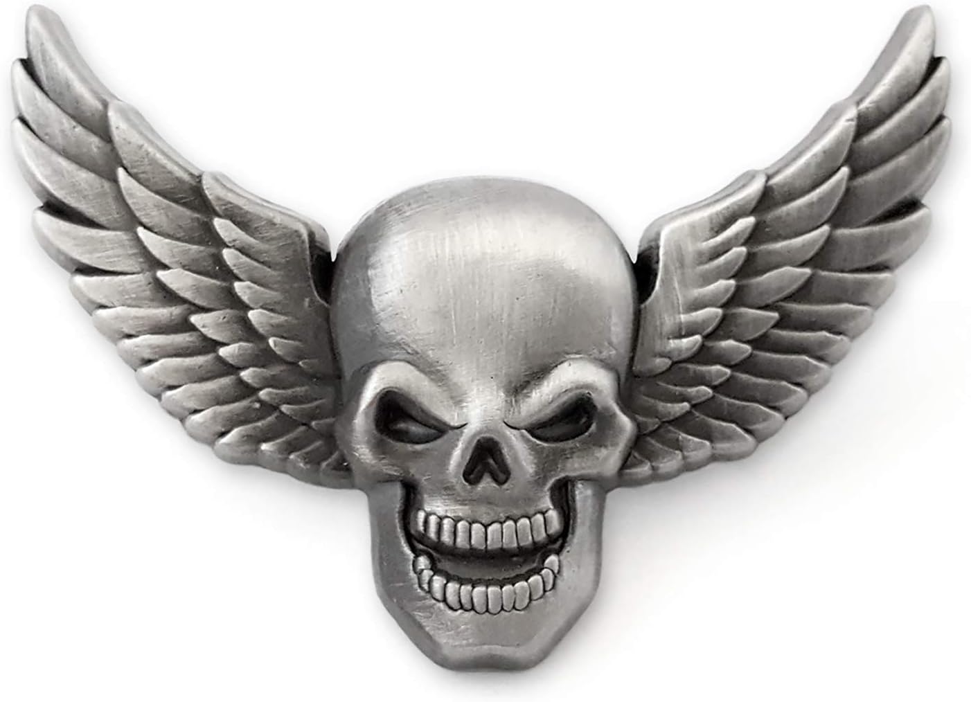 3D Winged Skull Lapel Pin