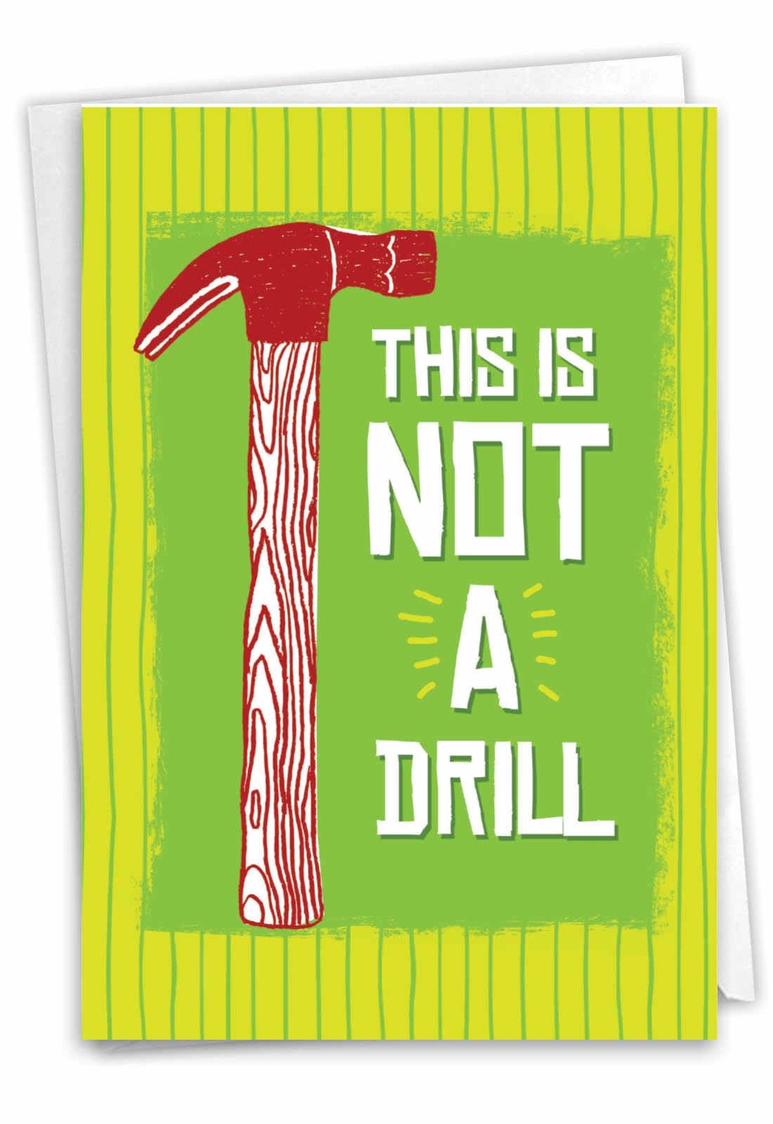 NobleWorks - Funny Happy Birthday Card with Envelope - Congrats Greeting Card, Birthday Fun - Not a Drill C7233BDG โ image 1