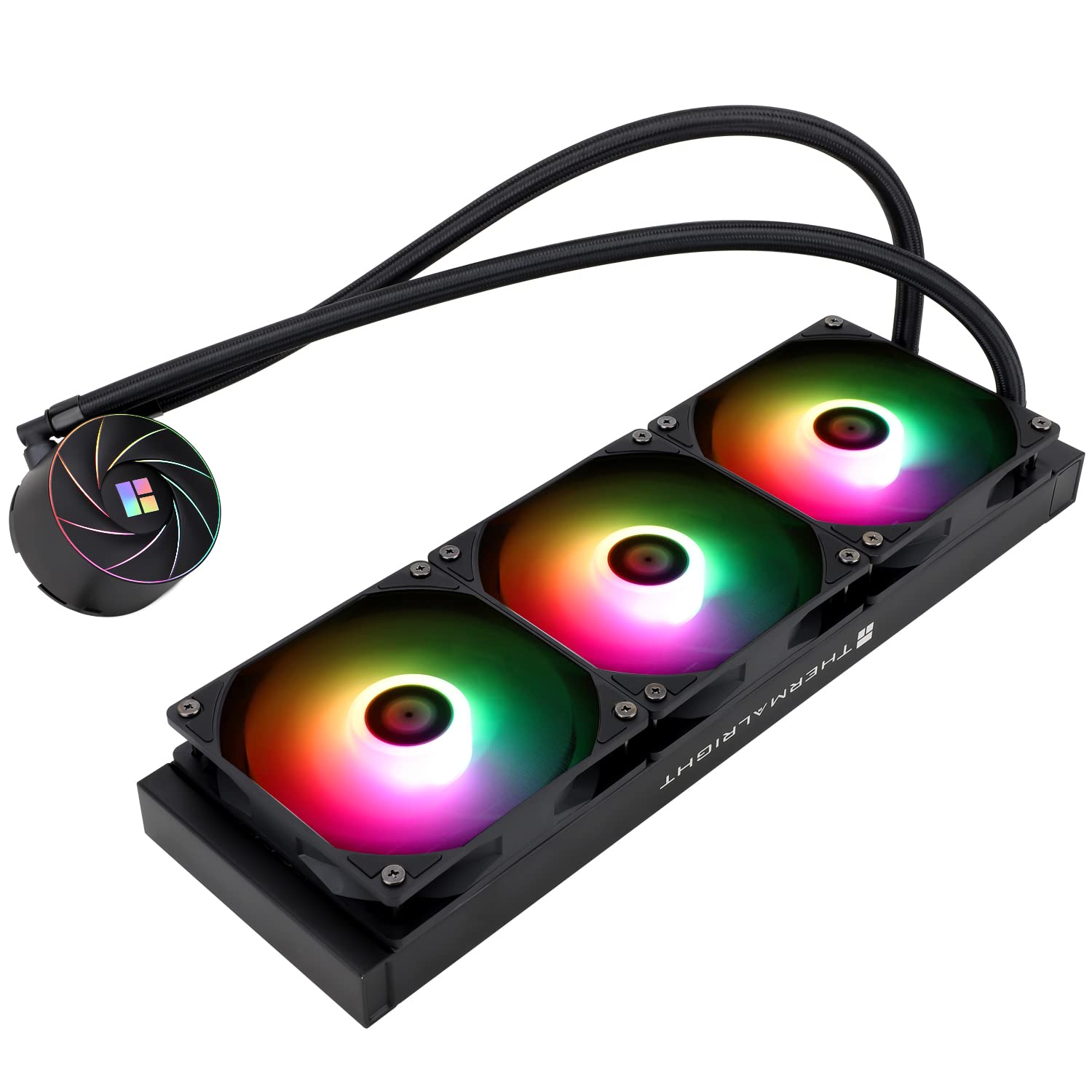 Thermalright TR Aqua Elite 360 ARGB Refroidisseur d'eau pour processeur,avec 3 ventilateurs PWM ARGB,vitesse 1550tr/min,pour AMD/AM4/AM5& Intel LGA115X/1200/1700/1851