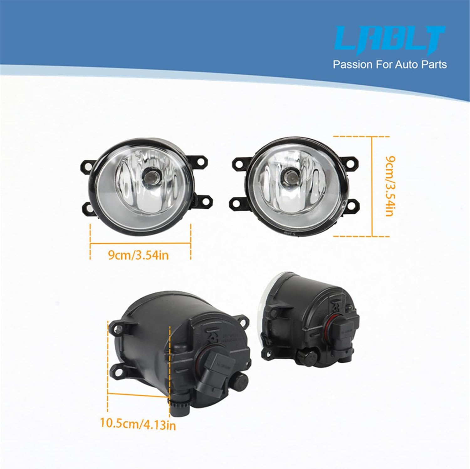 LABLT Clear Fog Lights w/Switch Kit Replacement for Camry 2007 2008 2009 Driver Left and Passenger Right Side Fog Lamp Assembly