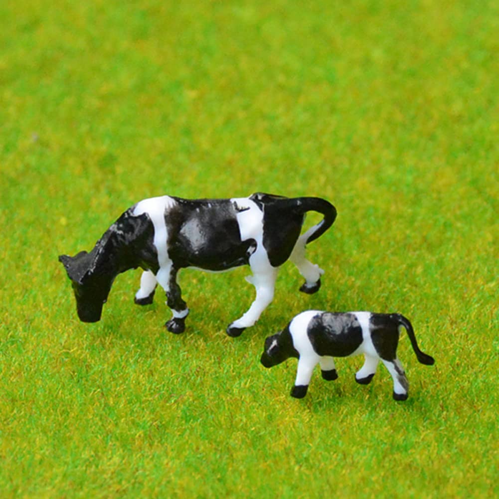 30 Pièces Modèles d'Animaux de Ferme Peints DIY pour Maquette de Chemin de Fer à l'Échelle 1:87 HO Modèles de Vaches