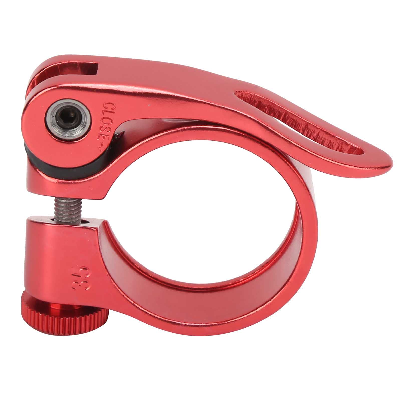 Fahrrad-Sattelstützenklemme, Aluminiumlegierung, leichtes Hohldesign, 34,9 mm für die Einstellung der Fahrrad-Sattelstütze (Rosa) Sport & Freizeit