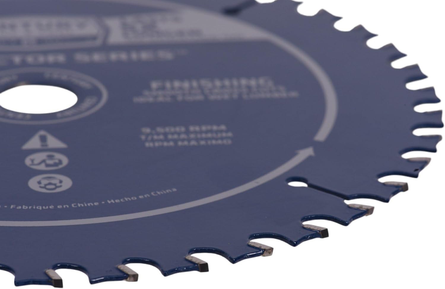 Century Drill & Tool 10268 6-1/2" 40T Contractor Series Carbide Saw Blade, Thin Kerf, Heat Resistant, Non-Stick Coating, Durable, Precise