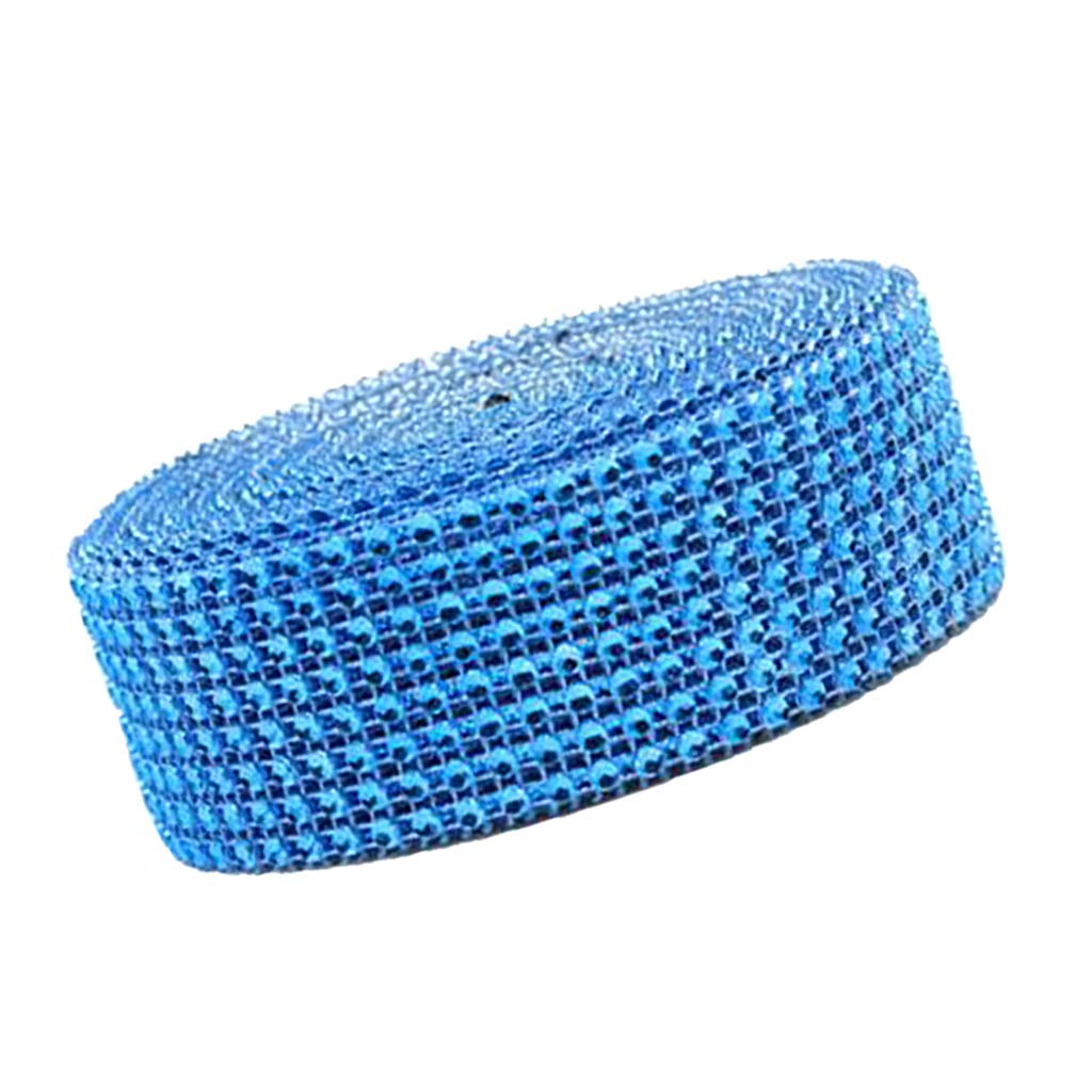 Easnea Blue 10 Yard Rhinestone Border Rhinestone Diamond Rhinestone Crystal Ribbon Deco Tape For Wedding Cake Birthday - As Described