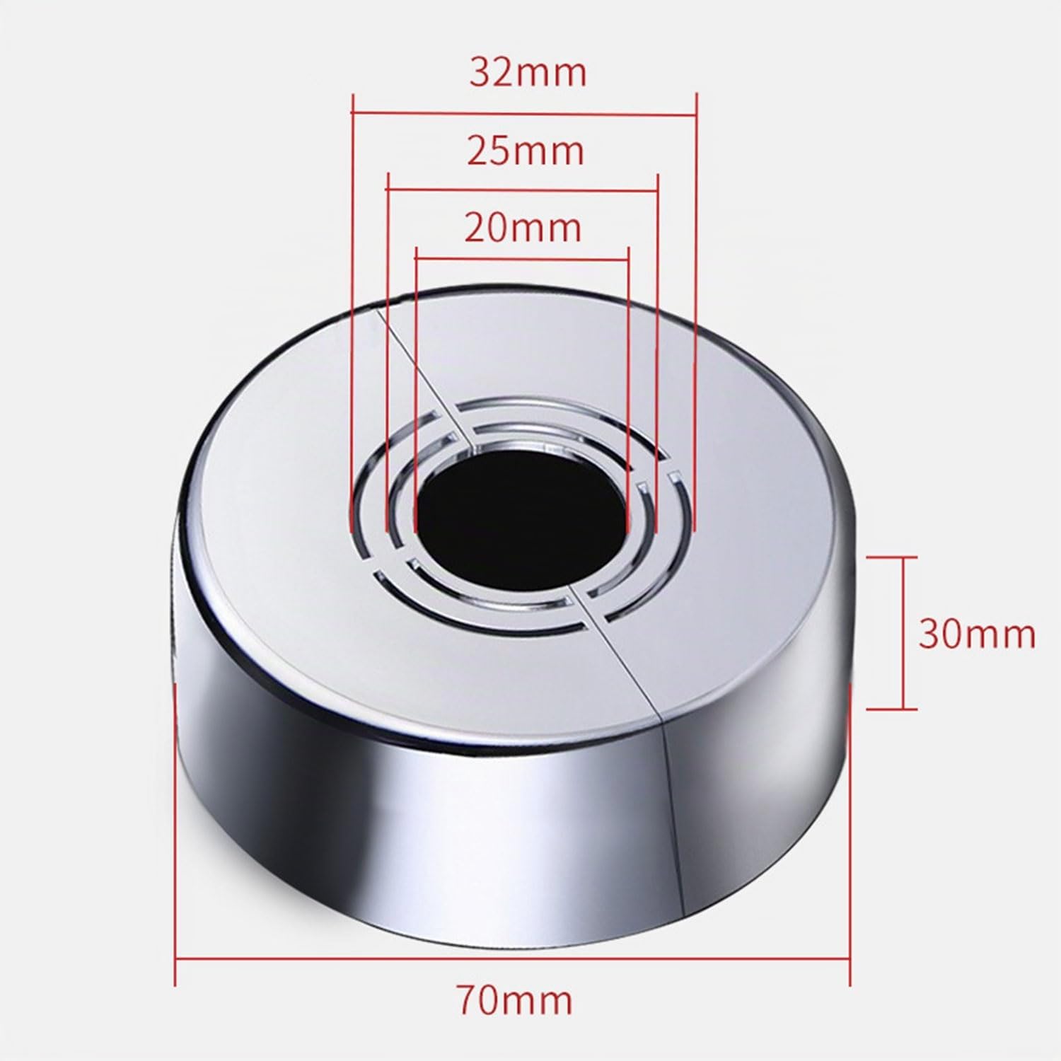 JOYOLA 4 Stück Edelstahl Wand Splitflansch Rosetten Sanitär Abdeckkappen für Wasserhahn Eckventile Rostfrei und Langlebig Einfache Montage für Heizungs und Wasserrohre