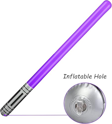 Miniatura 3 de 12 globos inflables de fiesta de espada de sable de luz, juego de globos de palo de espada de sable de luz para disfraces, disfraces, recuerdos de