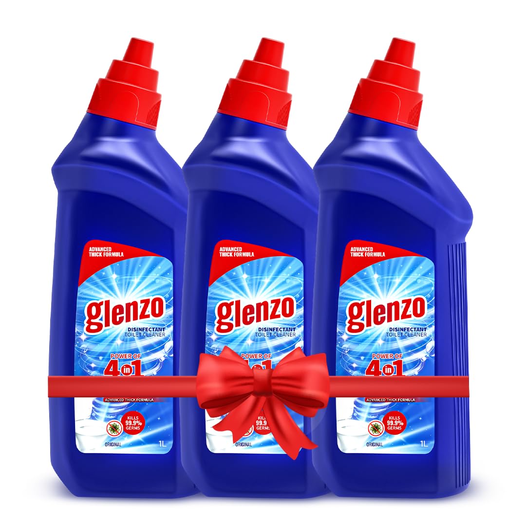 GLENZO Disinfectant Toilet Cleaner 1L (Pack of 3) - Advanced Thicker Formula, Tough Stain Remover, Long-Lasting Freshness (B0CVB69GSL) Amazon Price History, Amazon Price Tracker