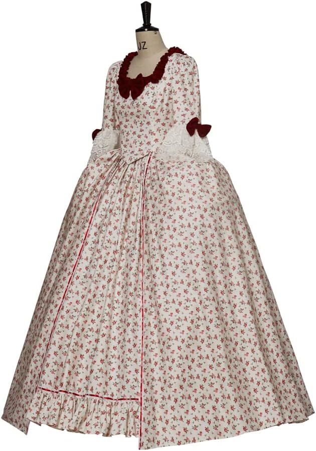 CosplayDiy Women's Rococo Ball Gown Gothic Victorian Dress Costume Red Flower