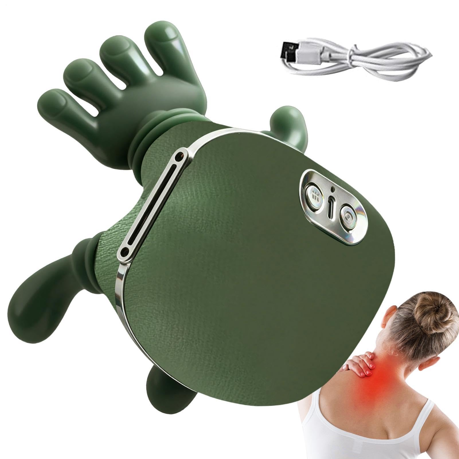 Massaggiatore Cervicale Con Manine, Massaggiatore Per Spalle Con Calore | Massaggio Elettrico Dei Tessutis Profondi 4D Con Impastamento, MassaggiatoreShiatsu Per Schiena E Collo Per Alleviare